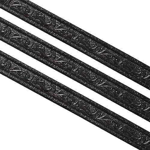 Youngwier Black Waterproof Wallpaper Border, 230 x 230 cm, Self-Adhesive, Classic Style, Marble Theme, 1360 cm² Coverage