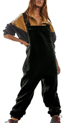 ZHENDEGL Salopette Polaire Pantalon Chaud Femme Combi De Ski Combinaison De Sécurité Salopette De Travail