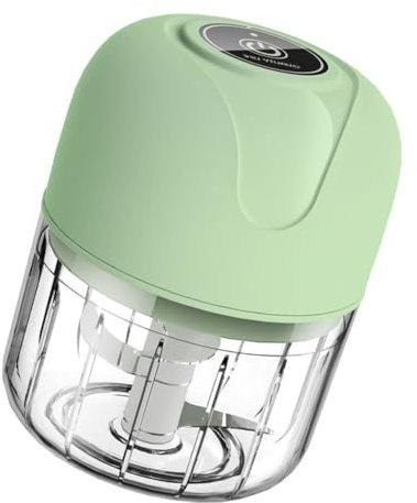 Cabilock Machacador De Ajo Eléctrico Mini Picadora Eléctrica De Ajo Para Cebolla y Verduras Procesador De Alimentos Pequeño Para Cocina