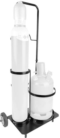 Transportwagen für 1x 5kg Propan + 1x10 Liter Sauerstoff Flaschenwagen