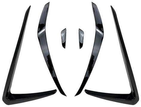 Nebelscheinwerfer Air Vent, Frontstoßstangen-Seitenlüftungsblende, for VW, for Golf 7 GTI 2013–2016, schwarzer Auto-Ansaugrahmen, Kühlergrill, Splitter, Spoiler, Canard-Lippe(Size:6PCS-A Type)