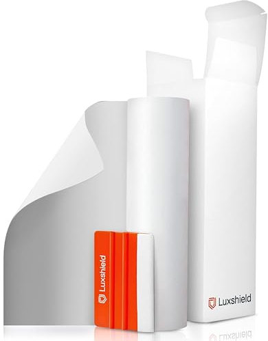 Luxshield Pellicola Adhesiva per Auto, Moto, Bici 12x200cm - Trasparente opaco, Autoadesiva, Protettiva per Vernice, Venduta al metro dalla Germania