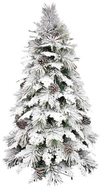 Árbol de Navidad nevado 180 cm Chamonix blanco Complementos de decoración, Navidad