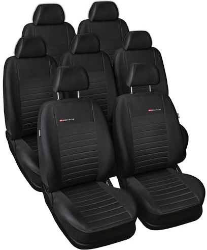 MOTOS Personalisierte sitzbezüge auto für Volkswagen Transporter T6 2015-2024 Perfekt angepasste Autositzbezüge mit aktivem Airbag-System, dreilagigem Material und makelloser Oberfläche, die ideale Si