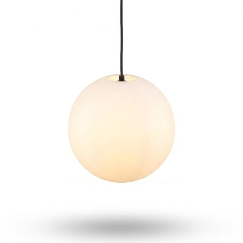 PRETYZOOM 12cm Frosted White Glass Globe Lampshade, Opal Round Light Cover Replacement for Ceiling Pendant, Wall Sconce or Table Lamp, Frosted Sphere Lamp Shade in Milk Glass, 5.5cm Hole