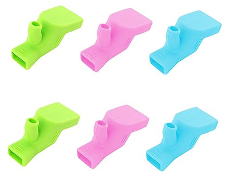 CAXUSD 6stücke Wasserhahnverlängerung Spritzwassergeschützt Für Handwaschbecken Bunte Silikon Wasserhahn Extender Passend Für Viele Wasserhähne Installieren