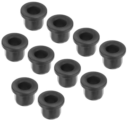 sourcing map 10Pcs T Shape Rubber Grommet Mount Dia 12mm ID 7.5mm H 12mm Black Seal Protection Cable Grommets Flexible for Cable Pipe