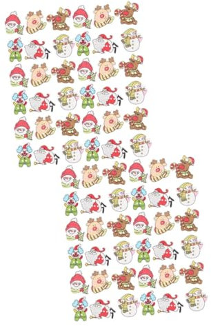 HAPINARY 100stücke Weihnachts Holzknöpfe Bunte Knöpfe Für Bastelarbeiten Karten Nähen Und Dekoration Für Kinderkleidung Und Weihnachtsprojekte
