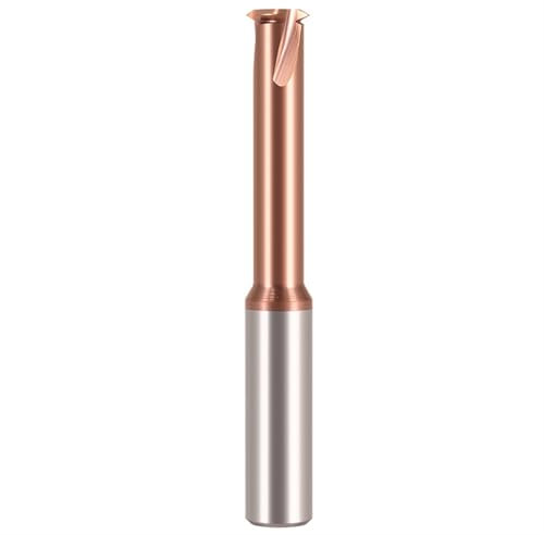 GYSABVC Hartmetall Gewindefräser M6x1.0 D6, Wolfram-Kobalt-Legierung, Unbehandelt, Flachkopf, Mittenschnitt, 1 Schneide, CNC Bearbeitung Aluminium Stahl Gewindeschneiden