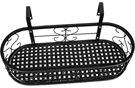 VINTORKY 1stück Rostfreier Hängender Blumentopfhalter Eisen Dekorativer Pflanzständer Für Balkon Und Garten Für Vertikale Begrünung Maße Haken