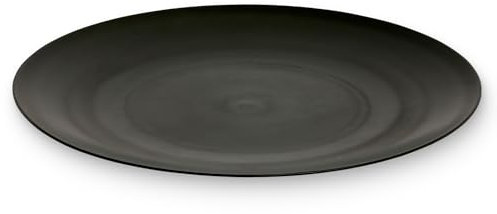 Deko-Teller 40 cm in schwarz marmoriert - Flacher Teller als Tischdeko Kerzenteller