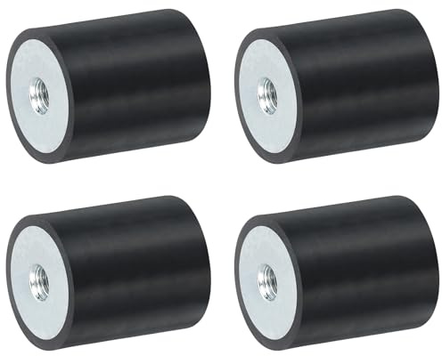 QUARKZMAN M6 Gewindebuchsen aus Gummi 25 x 30mm Schwingungsisolatoren | Ersetzt Antivibrationspads Flache Silentblock-Basisblock