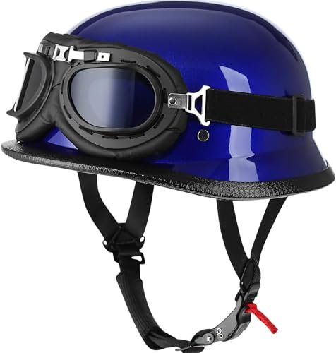 GKCEGHKS Cromwell Caschi Mezzo Elmetto Moto retrò Casco A Scodella Scooter Motorino Portatile Mezzi Caschi Jet Casco Faccia Aperta retrò retrò Casco Scodella ECE Omologato