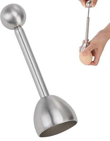 Accesorio para romper huevos duros y blandos de acero inoxidable, para huevos duros y blandos, para el desayuno y la repostería