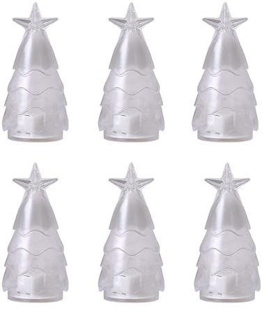 THINCAN Lot de 6 bougies pour sapin de Noël idéal et crée une atmosphère chaleureuse pendant les vacances