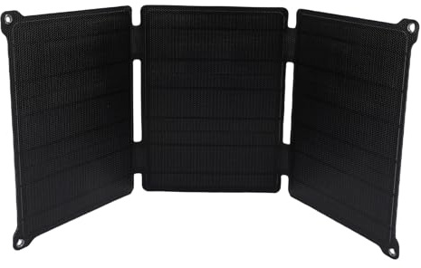Oreilet Cargador Solar, 30W ETFE Monocrystalline Silicone Panel Solar Charger Portable Power Bank para Viajar, Acampar, Senderismo, para Dispositivos Electrónicos, Carga Rápida