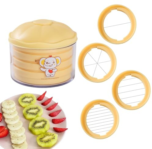 Rrlihjgu Découpe-Oeufs Dur - 4 en 1 Trancheur de Fraises | Manuel Pour Préparer Salades Légumes Fromage Pommes de Terre Oignons Maison