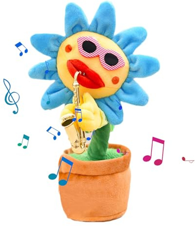 Sunflower Dance Plush – Voice Recording Sunflower Toy, Talking Dancing Flower Figure, Light Up Cheerful Design|battery Operated Dancing Toy Perfect For Preschoolers Family Entertain