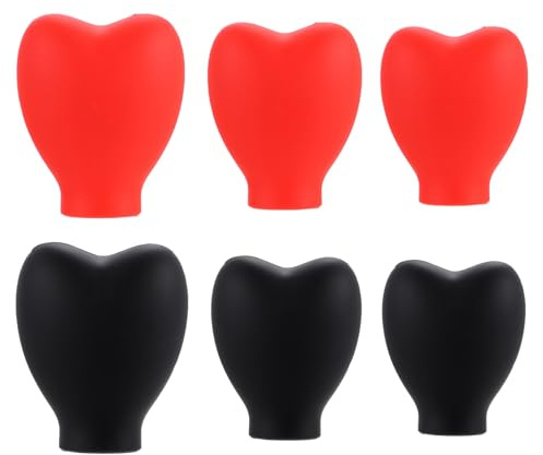 PRETYZOOM Housses de Protection en Silicone 6 Pièces, Couvre-Pinceaux Anti-Poussière pour Pinceaux de Maquillage pour Voyage