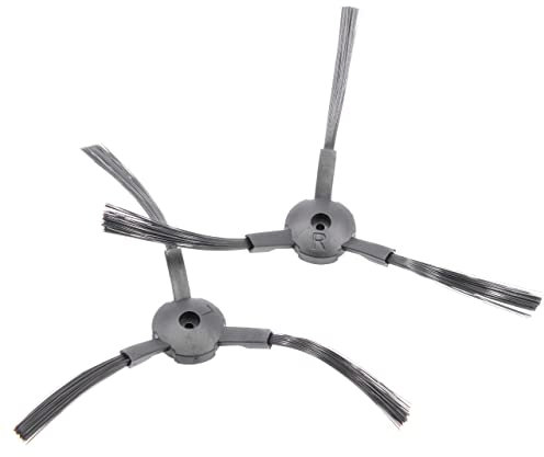 vhbw 2X Cepillo Lateral Compatible con Medion MD16192, MD18500, MD18501, MD18600 Robot Aspirador - Set cepillos, Izquierda/Derecha, Negro
