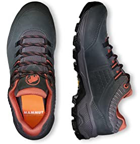 Mammut Nova IV Low GTX Women | Wanderschuhe für Damen, Wasserdichte Trekkingschuhe, Outdoor Schuhe, Bergschuhe für Hiking & Trekking, Gore-Tex Freizeitschuhe | Black-Apricot Brandy, 6.5