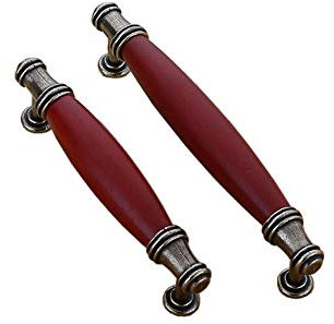 Türschlossgriff. Vintage Holzgriffe for Möbel Kabinett Knöpfe und Griffe Schrankgriffe Drawer Pulls Küchengriffe Möbelbeschläge (Color : 128mm)