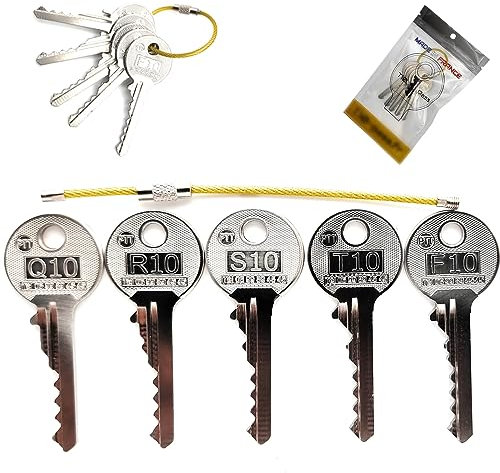 T10-PASS | Clé Pass PTT | F10, Q10, R10, S10, T10 | Haute Précision | Accessoire Indispensable pour Livreurs et Particuliers | Clés pass Partout de Boîtes aux Lettres | Ébavurées avec Porte clé