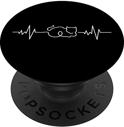 Cat Heartbeat PopSockets Adhesive PopGrip