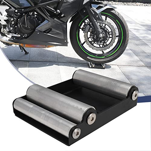 JFG RACING Motorcycle Roller Stand,Wheel Cleaning Roller Stand for Tyre Cleaning & Chain Lubrication-GRoller Medium Bikes < 485 lb & Tyre width <180 mm