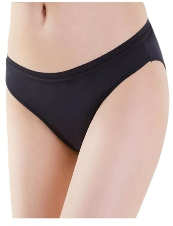 Irisana - Braga Menstrual - En Negro - Talla M - Algodón Orgánico y Bambú - Para Flujo Medio y Abundante - Ideal para Pérdidas de Orina - Transpirable