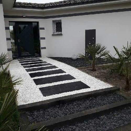 Jardinex Pas Japonais Palis Ardoise 100 x 50 x 3 cm - Noir (Lot de 3)