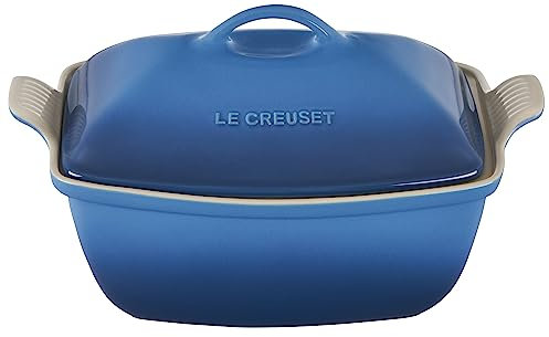 Le Creuset Heritage Stoneware - Horno profundo con tapa, 4.5 cuartos de galón, Marsella