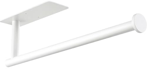 Gewtur Porte Essuie Tout Blanc Auto-adhésif, Supports pour Papier Essuie-Tout Mural, Porte Sopalin Porte Rouleau Papier Cuisine Acier Inoxydable
