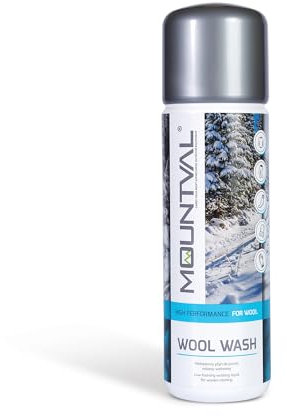 Mountval Wool Wash – Imprägnierwaschmittel für Merinowolle, Kaschmir, Wolle, Angora und Mohair – für Pullover, Socken, Mützen, Handschuhe - Goretex Membran - Waschmittel für
