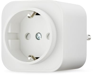 Amazon Basics Presa intelligente Wi-Fi smart plug, singola per interni (presa europea), compatibile solo con Alexa, bianco, 1 pezzo