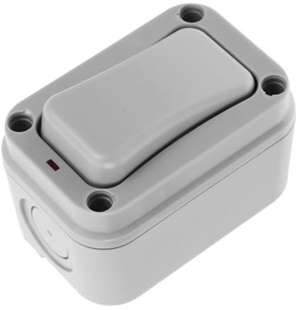 LIFKICH Interruttore Per Esterni Con Luce Integrata Pulsante Per Campanello Da Muro Scuro Resistente Pioggia e Polvere Facile Installazione Per Ambienti Esterni