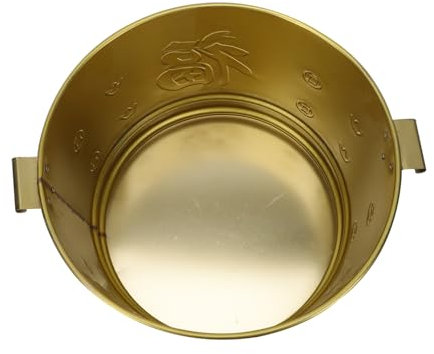 Gogogmee Edelstahl Verbrennungs-Eimer Für Geld Zeremonie Kompakter Opferkübel Für Haus Und Garten Tempel Reinigung Hitzebeständig Traditionelles Chines