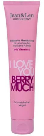 Jean & Len Crème pour les mains I Love You Berry Much, mains normales à sèches, hydrate les mains, pénètre rapidement, soin des mains végétalien, sans parabènes ni silicones, 75 ml