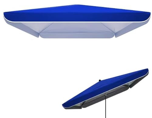 Funda de repuesto para sombrilla de playa, terraza, mercado, 200 x 200, 300 x 300, 250 x 250 cm, para jardín, terraza, mercado, playa (azul, 200 x 200 cm)