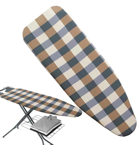 Funda para tabla de planchar, funda y almohadilla para tabla de planchar, tamaño estándar: funda de hierro extra gruesa reflectante al calor para que no se queme y sea resistente a las manchas
