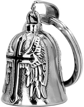 Batheidon Campana Moto Amuleto Guardian Bell De Protección contra Energía Negativa para Motocicletas Bicicletas Coches Vehículos Eléctricos Llavero Retro Personalizado para Regalo Motero