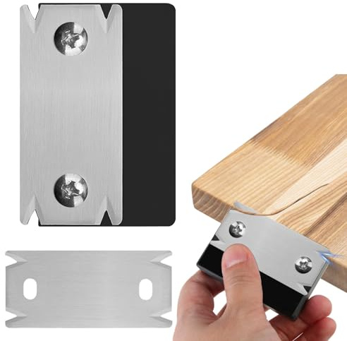 Kantenanleimmschneider Schwarz Werkzeug - Tragbarer manueller Holzschneider mit Edelstahlklinge, Furnierkantenschneider, Holzfasenschaber, für Holzbearbeitung, PVC, ABS, Laminat, DIY-Projekte