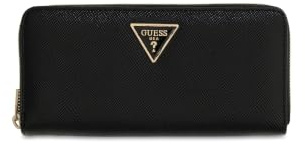 Guess Damen Zip-Around Geldbörse Laurel Ii Slg Large Zip Around Schwarz