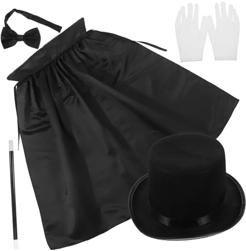 GETAJGHSD 1juego De Accesorios De Detective y Para Disfraces De Cosplay Sombrero Guantes y Pajarita Temáticas y Halloween