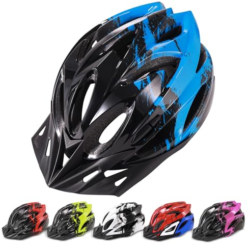 Kids Bike Helmet for Boys & Girls 3-8 Years, Adjustable Lightweight Helmet with 18 Vents, Toddler Child Multi-Sport Safety Certified Helmet for Bicycle, Scooter, Skateboarding 48-55CM S Blue