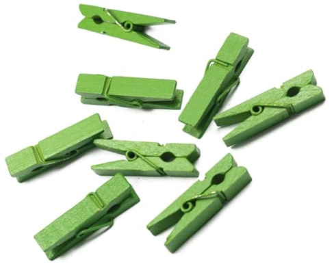 Alipis 100pezzi Molletta da Bucato in Legno Naturale Mini Mollette Resistenti e Antiruggine per Appendere Foto Quadri Lavori Artigianali e Decorazioni per Casa