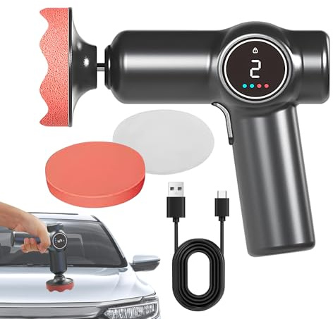 Sionhiuo Polisseur Pour Voiture Détailée, Machine à Polir et Cirer Portative, Polisseuse Haute Vitesse 2 Modes pour Camping-Cars, Vitres, Bateaux, Camions, Métal, Meubles, Cirage et Détail