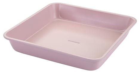 Fackelmann x Pamela mogen brownieform – kvadratisk bakform 23 x 23 x 4 cm, pastellrosa, non-stick och värmebeständig