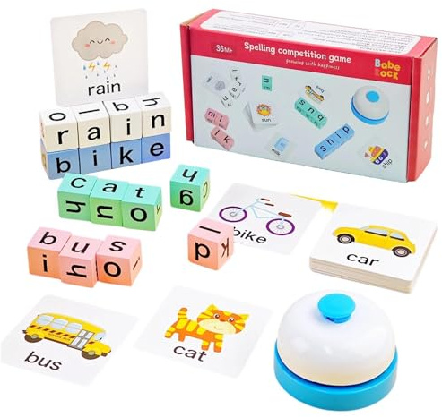 Wort- und Vokabelaufbau Spielzeug Interaktive Blitzkarten - Premium Kinder Pädagogisch Bunte Kinder Kinder Freunde Lehrer Zuhause Kindergarten Lernen Rechtschreibung Matching von Klängen Aktivität