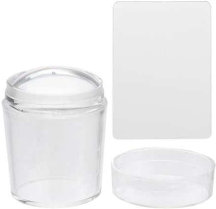 IDEANATEGRATE Timbratore per Unghie in Silicone Bianco Design Trasparente per Nail Art Fai da Te, Effetto Stampa e Accessorio Professionale per Nail Art